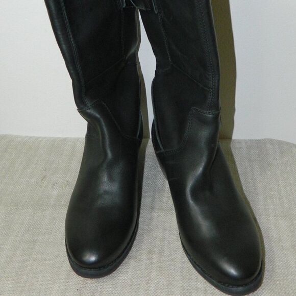 Emu Boots Black Leather Tall Style Allira Boots Size 7 - Picture 7 of 13